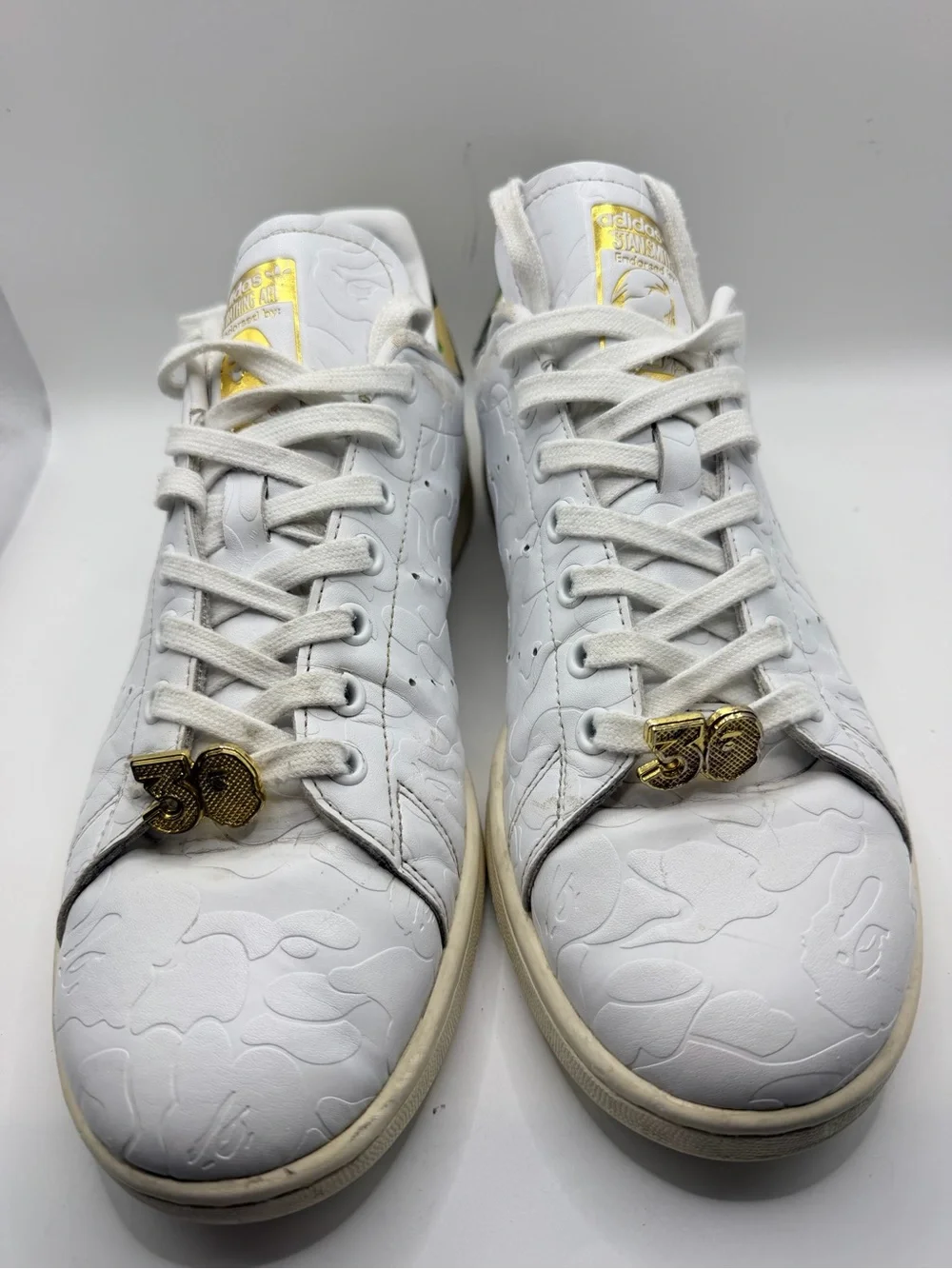 adidas Stan Smith White with Gold and Green Accents